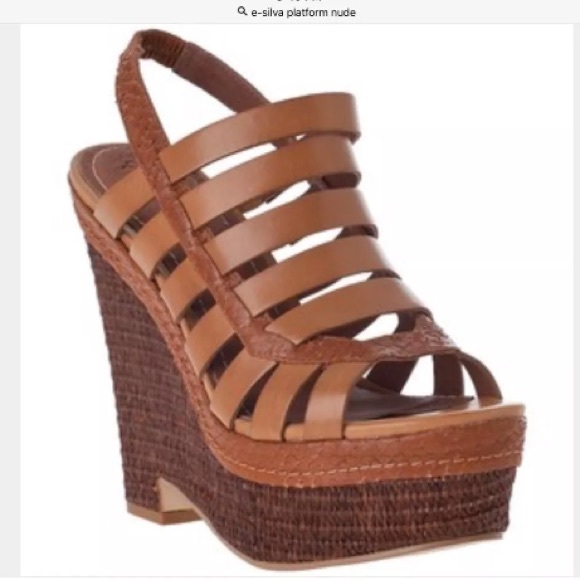 Elizabeth and James E-Silva platform sandals 7.5 - Picture 1 of 5